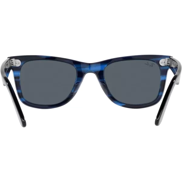 RayBan Rb2140f Original Wayfarer Low Bridge Fit Square SunglassesStriped BlueBlue