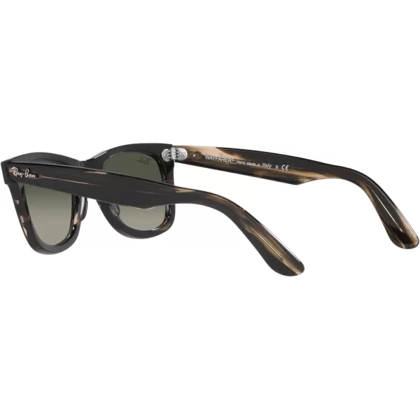 RayBan Rb2140f Original Wayfarer Low Bridge Fit Square SunglassesStriped GreyGrey Gradient