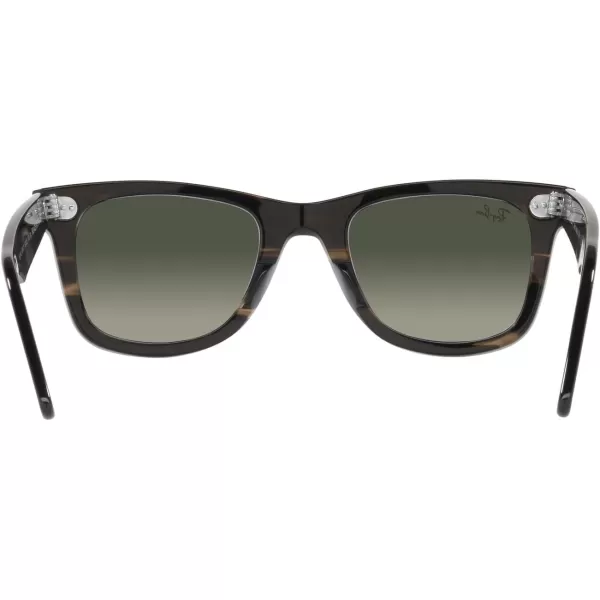 RayBan Rb2140f Original Wayfarer Low Bridge Fit Square SunglassesStriped GreyGrey Gradient