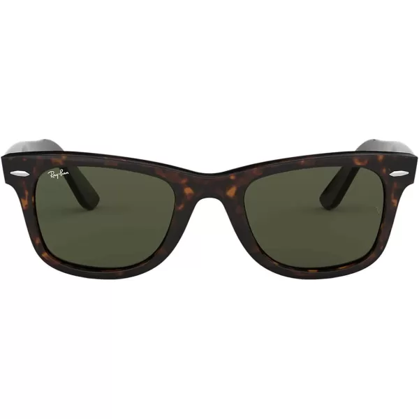 RayBan Rb2140f Original Wayfarer Low Bridge Fit Square SunglassesTortoiseG15 Green