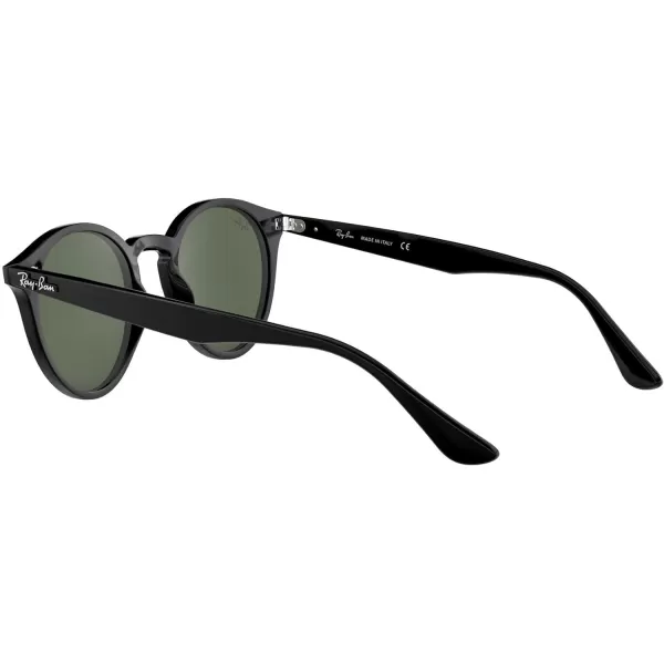 RayBan Rb2180 Round SunglassesBlackDark Green