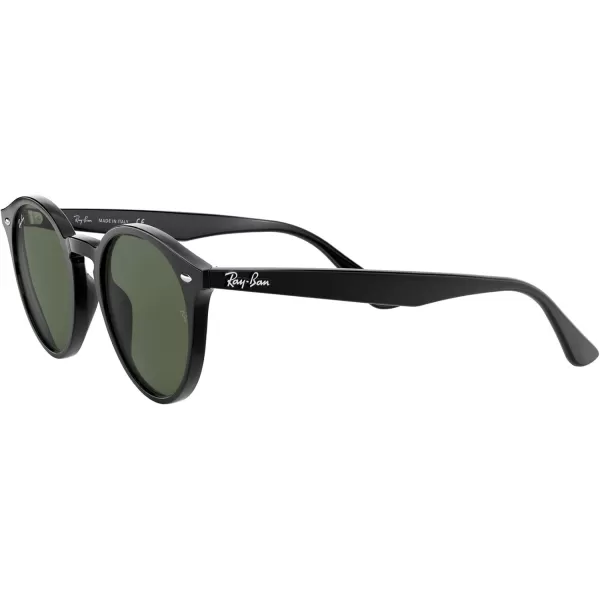 RayBan Rb2180 Round SunglassesBlackDark Green