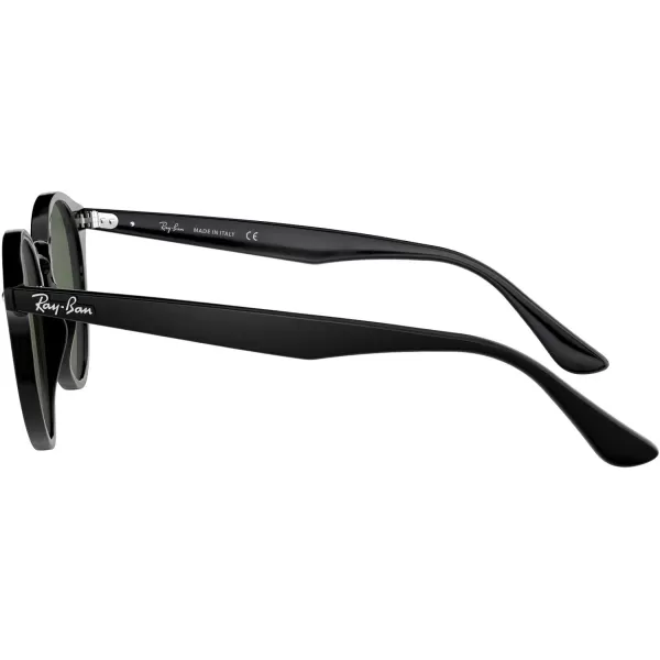 RayBan Rb2180 Round SunglassesBlackDark Green