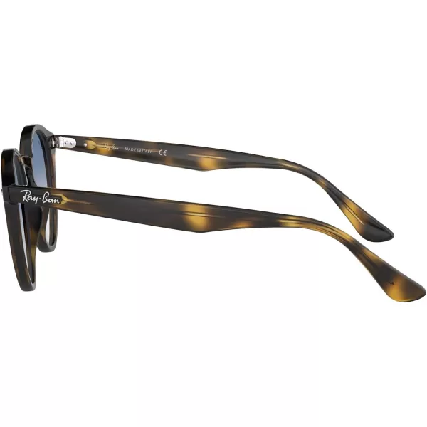 RayBan Rb2180 Round SunglassesLight HavanaClear Gradient Blue Mirrored Red