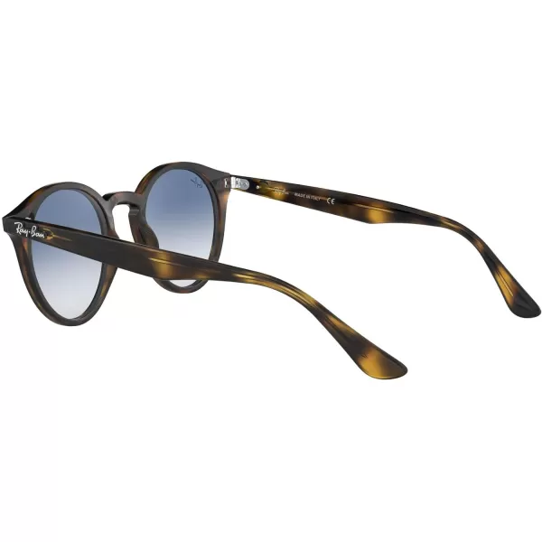 RayBan Rb2180 Round SunglassesLight HavanaClear Gradient Blue Mirrored Red