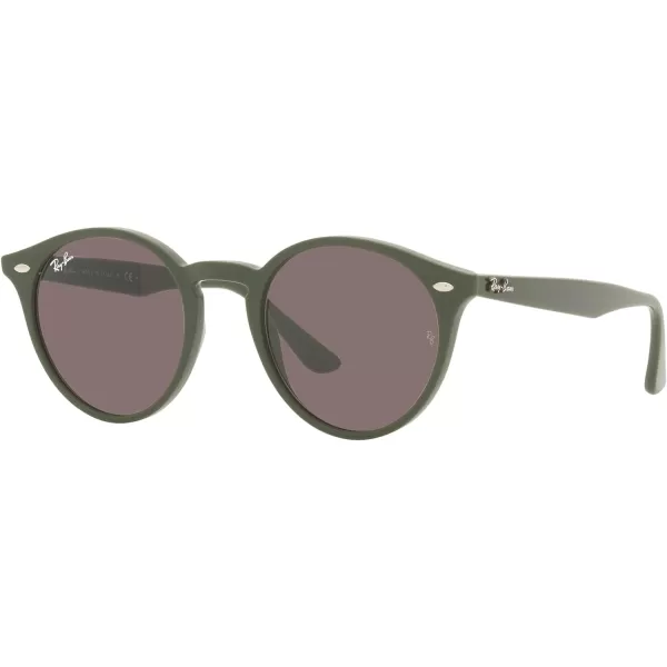 RayBan Rb2180 Round SunglassesMilitary GreenViolet