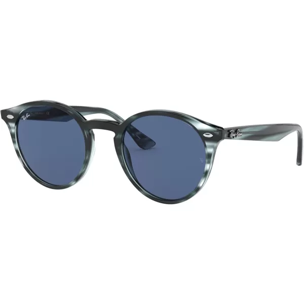 RayBan Rb2180 Round SunglassesStriped Blue HavanaDark Blue