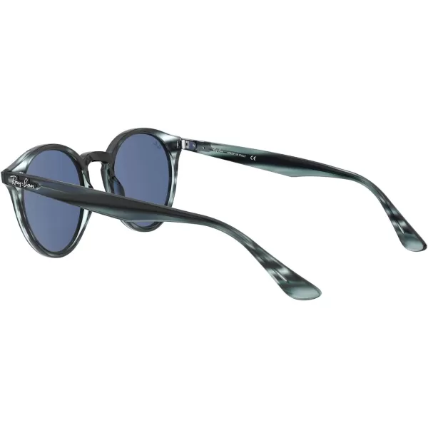 RayBan Rb2180 Round SunglassesStriped Blue HavanaDark Blue