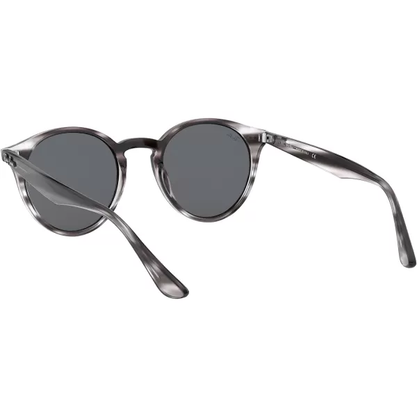 RayBan Rb2180 Round SunglassesStriped Grey HavanaDark Grey