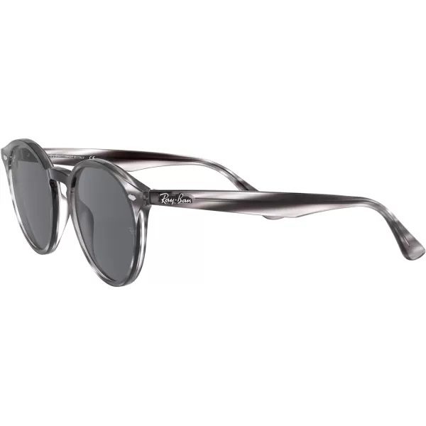 RayBan Rb2180 Round SunglassesStriped Grey HavanaDark Grey