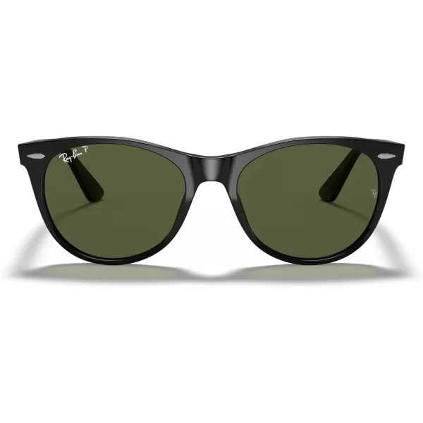 RayBan Rb2185 Wayfarer Ii Round SunglassesBlackG15 Green Polarized