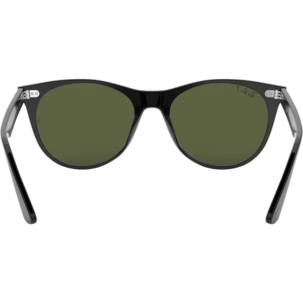 RayBan Rb2185 Wayfarer Ii Round SunglassesBlackG15 Green Polarized