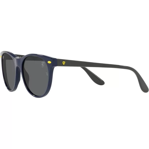 RayBan Rb2202m Scuderia Ferrari Collection Round SunglassesBlueDark Grey