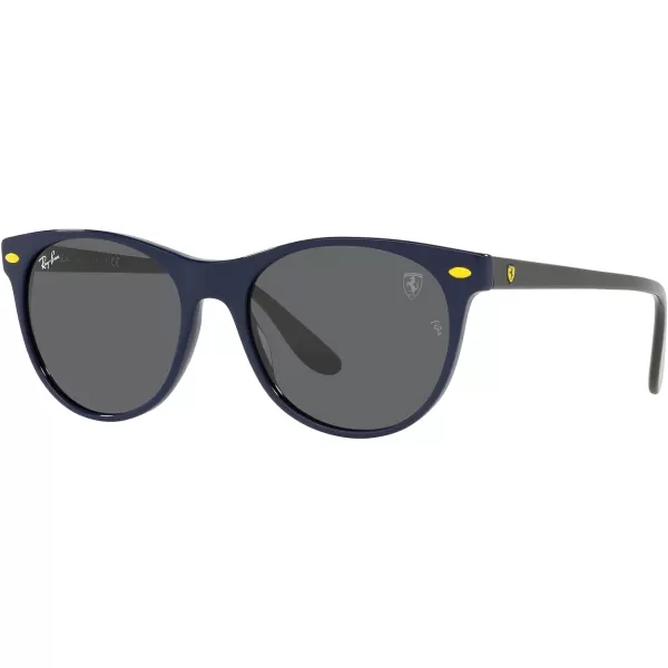 RayBan Rb2202m Scuderia Ferrari Collection Round SunglassesBlueDark Grey