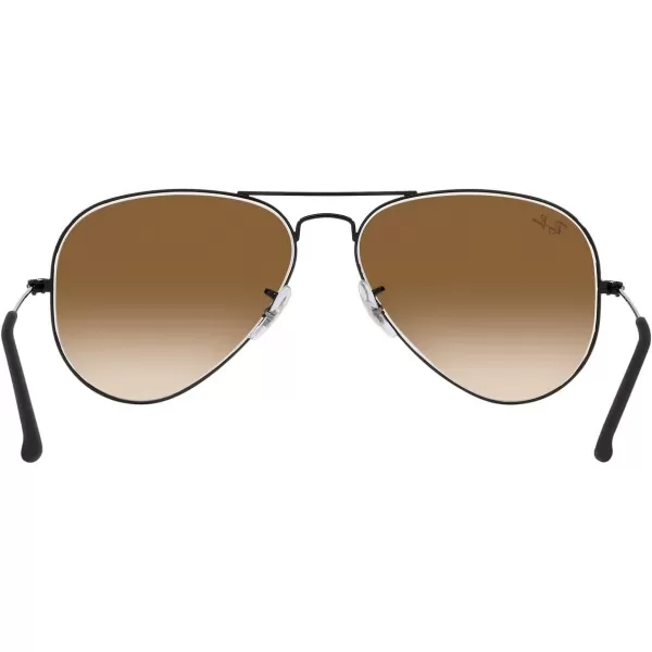 RayBan Rb3025 Classic AviatorBlackClear Gradient Brown