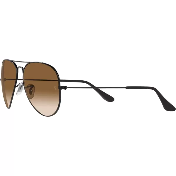 RayBan Rb3025 Classic AviatorBlackClear Gradient Brown