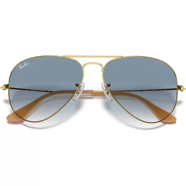 RayBan Rb3025 Classic AviatorGoldClear Gradient Blue