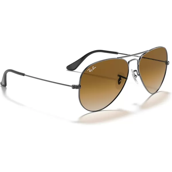 RayBan Rb3025 Classic AviatorGunmetalClear Gradient Brown