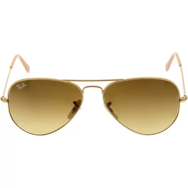 RayBan Rb3025 Classic AviatorMatte GoldBrown Gradient Dark Brown