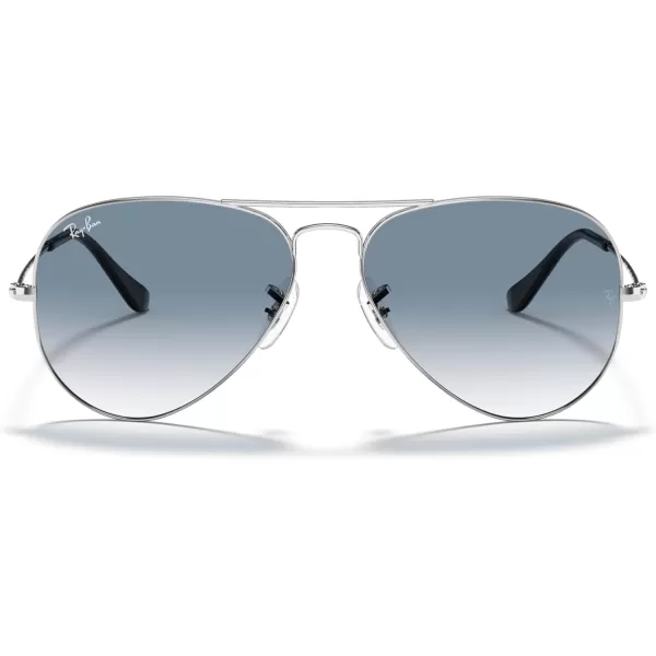 RayBan Rb3025 Classic AviatorSilverClear Gradient Blue