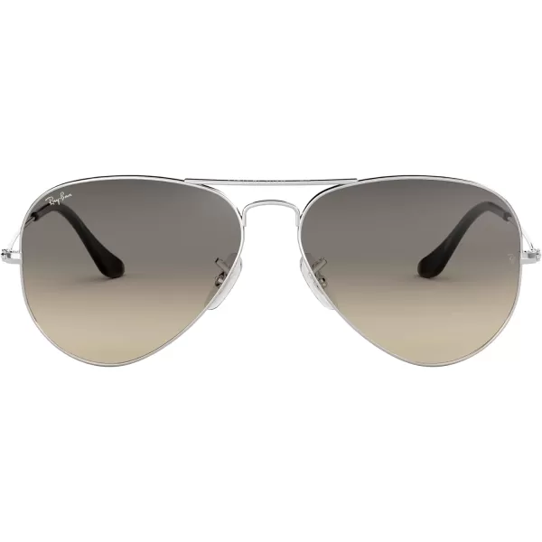 RayBan Rb3025 Classic AviatorSilverClear Gradient Grey X