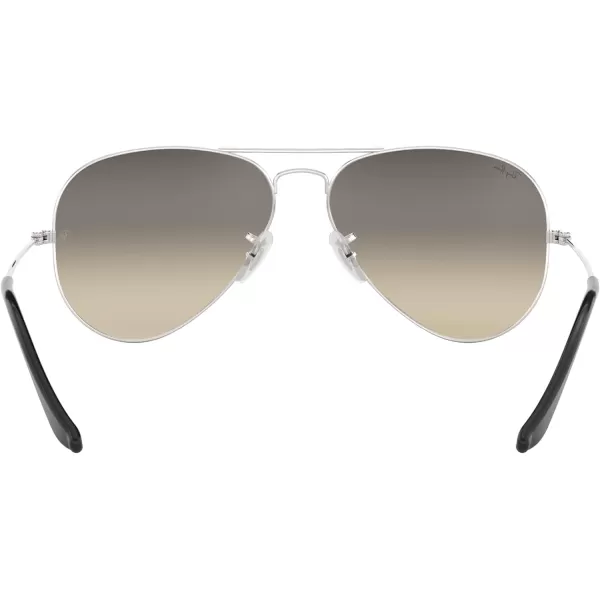 RayBan Rb3025 Classic AviatorSilverClear Gradient Grey X