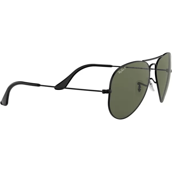 RayBan Rb3025 Classic Polarized Aviator SunglassesBlackPolarized G15 Green