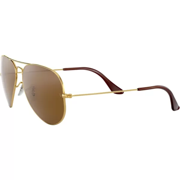 RayBan Rb3025 Classic Polarized Aviator SunglassesGoldBrown Polarized