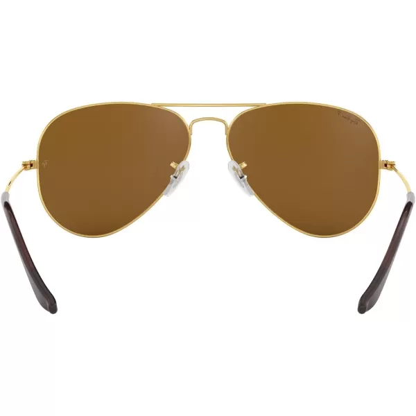 RayBan Rb3025 Classic Polarized Aviator SunglassesGoldBrown Polarized