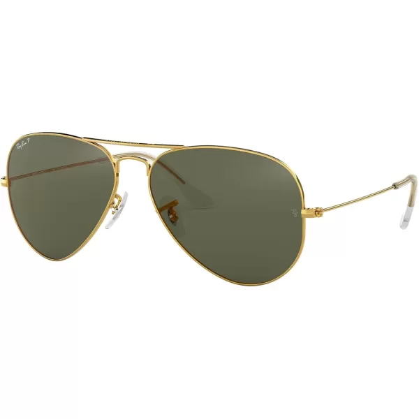 RayBan Rb3025 Classic Polarized Aviator SunglassesGoldGreen Polarized