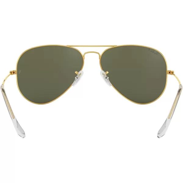 RayBan Rb3025 Classic Polarized Aviator SunglassesGoldGreen Polarized