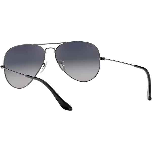 RayBan Rb3025 Classic Polarized Aviator SunglassesGunmetalPolarized Blue Gradient Grey