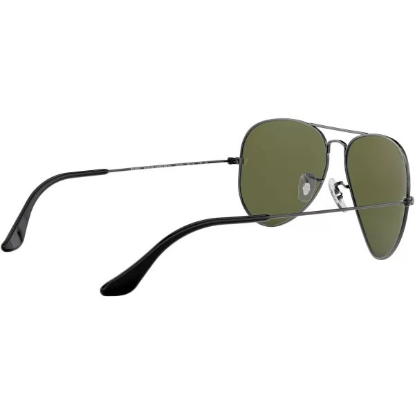 RayBan Rb3025 Classic Polarized Aviator SunglassesGunmetalPolarized G15 Green