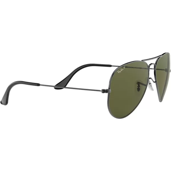 RayBan Rb3025 Classic Polarized Aviator SunglassesGunmetalPolarized G15 Green