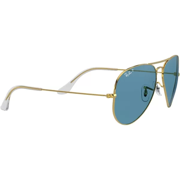 RayBan Rb3025 Classic Polarized Aviator SunglassesLegend GoldPolarized Blue