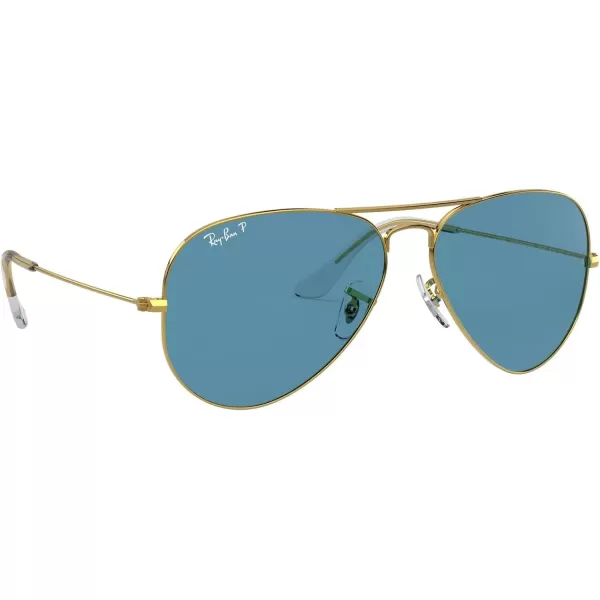 RayBan Rb3025 Classic Polarized Aviator SunglassesLegend GoldPolarized Blue