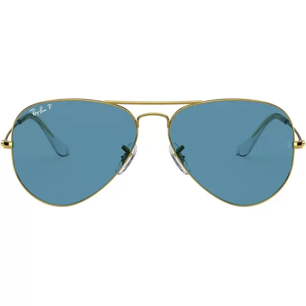 RayBan Rb3025 Classic Polarized Aviator SunglassesLegend GoldPolarized Blue