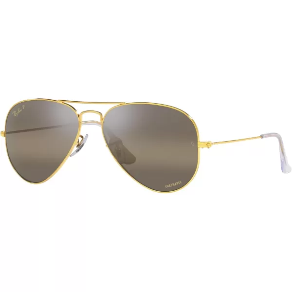 RayBan Rb3025 Classic Polarized Aviator SunglassesLegend GoldPolarized Clear Gradient Dark Brown