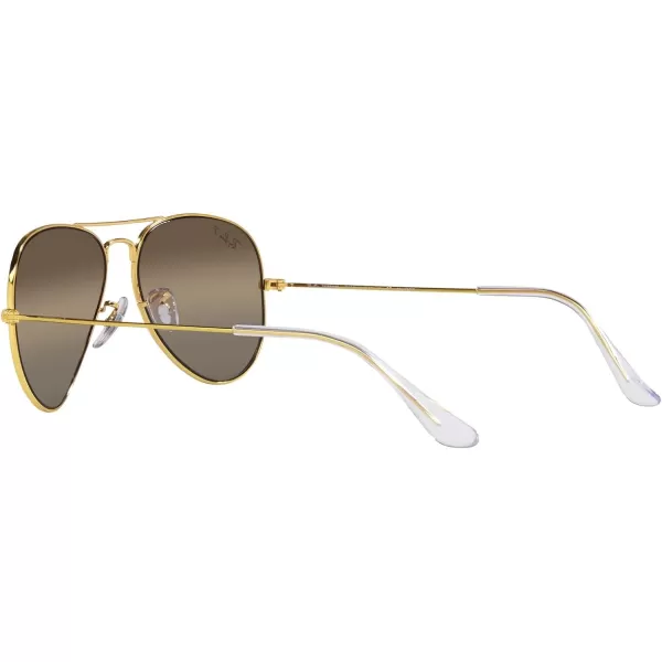 RayBan Rb3025 Classic Polarized Aviator SunglassesLegend GoldPolarized Clear Gradient Dark Brown
