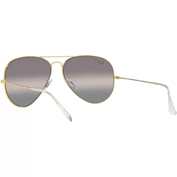 RayBan Rb3025 Classic Polarized Aviator SunglassesLegend GoldPolarized Clear Gradient Dark Grey