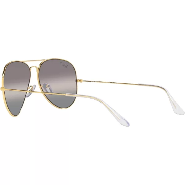 RayBan Rb3025 Classic Polarized Aviator SunglassesLegend GoldPolarized Clear Gradient Dark Grey