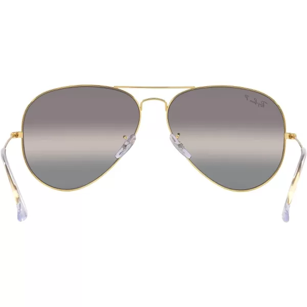 RayBan Rb3025 Classic Polarized Aviator SunglassesLegend GoldPolarized Clear Gradient Dark Grey