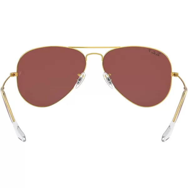 RayBan Rb3025 Classic Polarized Aviator SunglassesLegend GoldPolarized Purple