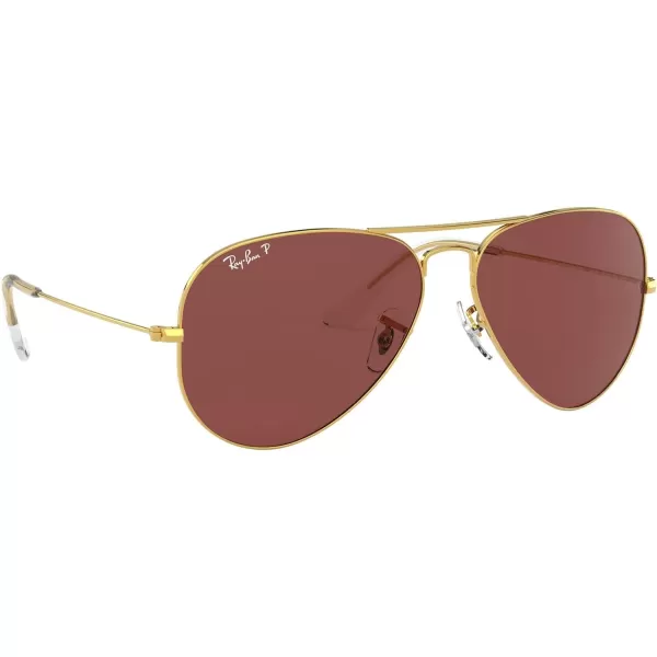 RayBan Rb3025 Classic Polarized Aviator SunglassesLegend GoldPolarized Purple