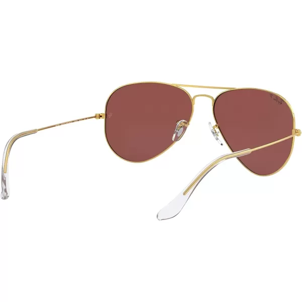 RayBan Rb3025 Classic Polarized Aviator SunglassesLegend GoldPolarized Purple