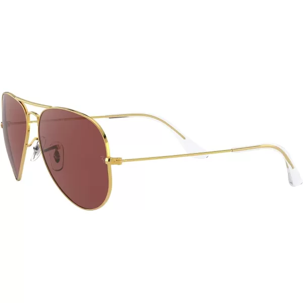 RayBan Rb3025 Classic Polarized Aviator SunglassesLegend GoldPolarized Purple