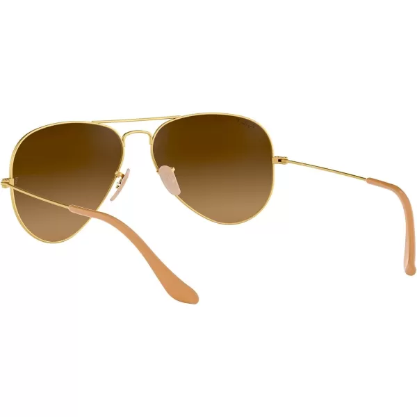 RayBan Rb3025 Classic Polarized Aviator SunglassesMatte GoldPolarized Brown Gradient
