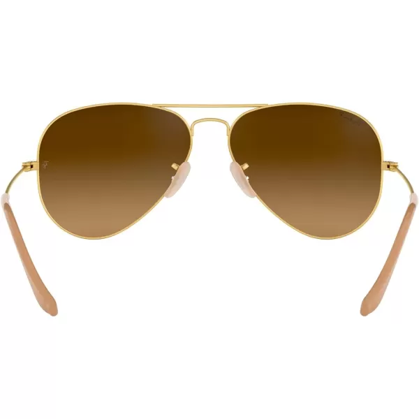 RayBan Rb3025 Classic Polarized Aviator SunglassesMatte GoldPolarized Brown Gradient