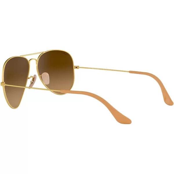 RayBan Rb3025 Classic Polarized Aviator SunglassesMatte GoldPolarized Brown Gradient