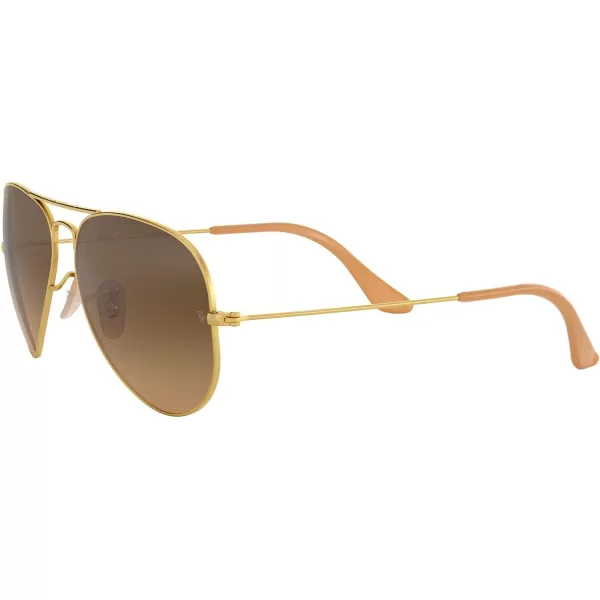 RayBan Rb3025 Classic Polarized Aviator SunglassesMatte GoldPolarized Brown Gradient
